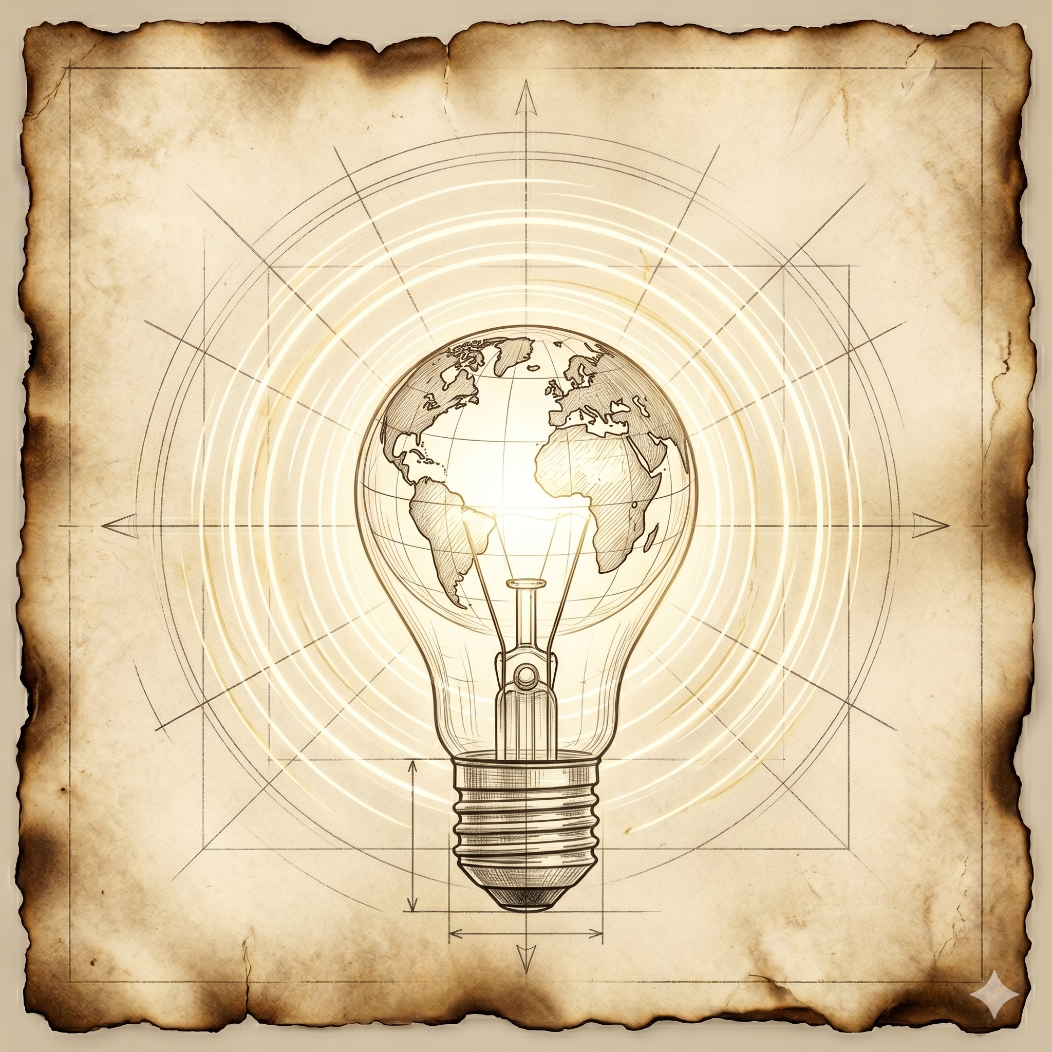 parment paper image of light bulb illuminted with understanding and energy